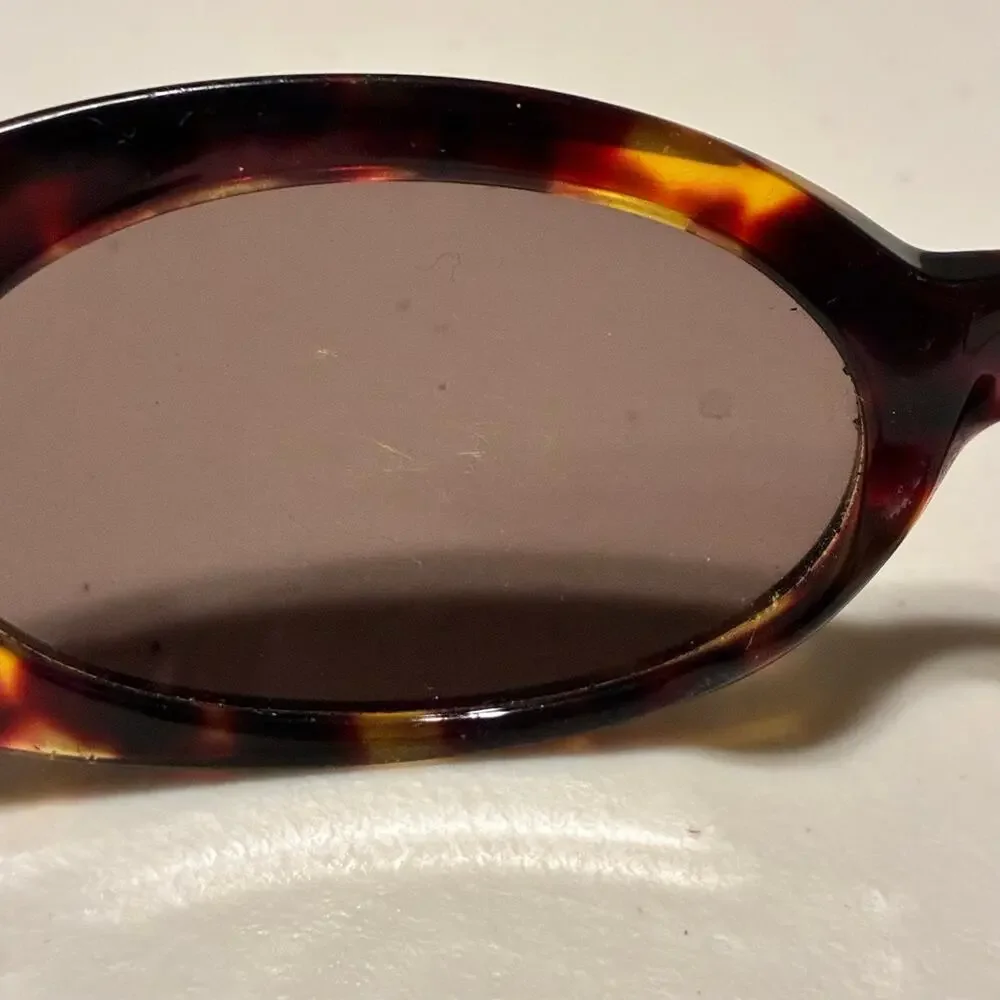 Vintage Gucci GG 2413/S 02Y Oval Tortoise Sunglasses Brown Made In Italy READ